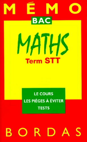 Jean Terreran et Richard Dalin - Maths, term STT - Programme 1994.