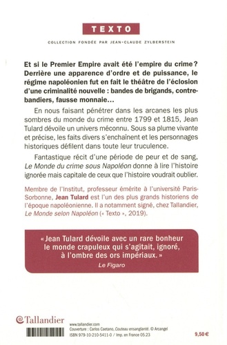 Le Monde du crime sous Napoléon. 1799-1815