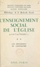 Jean Villain et  Action Populaire - L'enseignement social de l'Église (2). Les réformes du capitalisme.