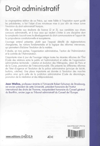 Droit administratif 27e édition