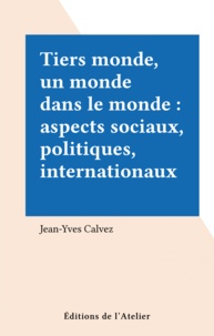Jean-Yves Calvez - Tiers monde, un monde dans le monde - Aspects sociaux, politiques, internationaux.