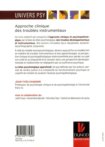 Approche clinique des troubles instrumentaux (dysphasie, dyslexie,dyspraxie) 2e édition