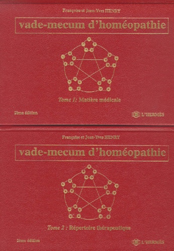 Jean-Yves Henry et Françoise Henry - VADE-MECUM D'HOMEOPATHIE 2 VOLUMES : VOLUME 1, MATIERE MEDICALE. - VOLUME 2, REPERTOIRE THERAPEUTIQUE. 2ème édition.