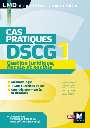 Gestion juridique fiscale et sociale DSCG 1. Cas pratiques