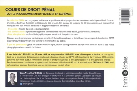 Cours de droit pénal. Tout le programme en 80 fiches et en schémas