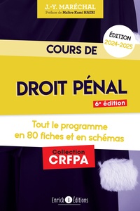 Jean-Yves Maréchal - Cours de droit pénal - Tout le programme en 80 fiches et en schémas.