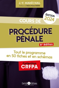 Jean-Yves Maréchal - Cours de procédure pénale - Tout le programme en 50 fiches et en schémas.