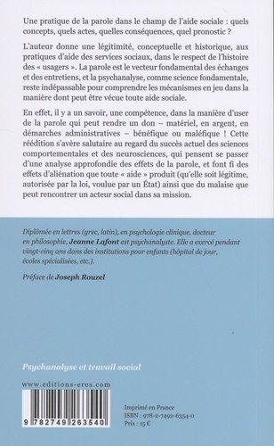 Traité sur la parole dans les situations d'aide. Les pratiques sociales en dette de la psychanalyse