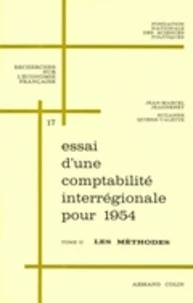 Essai d'une comptabilité interrégionale française pour 1954