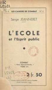 L'École et l'esprit public