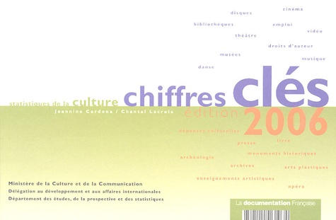 Jeannine Cardona et Chantal Lacroix - Statistiques de la culture - Chiffres clés 2006.