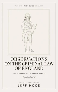 Observations on the Criminal Law of England: