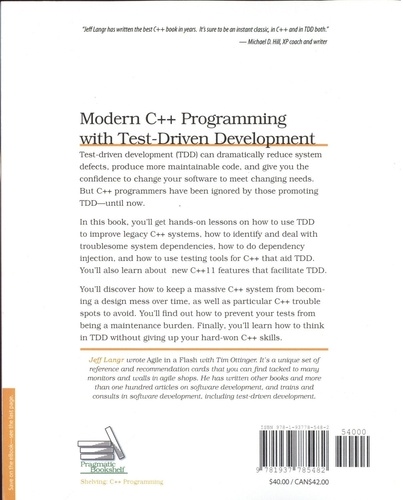 Modern C++ Programming With Test-Driven Development. Code Better, Sleep Better