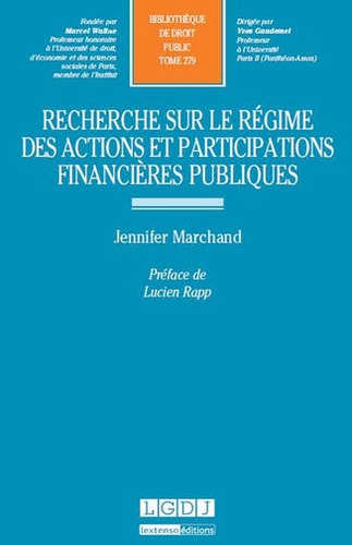 Jennifer Marchand - Recherche sur le régime des actions et participations financières publiques.