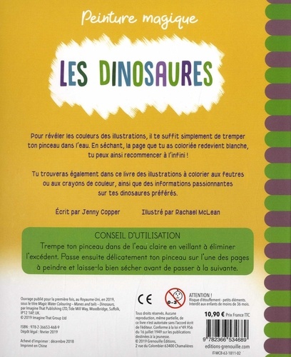 Les dinosaures. Avec un pinceau inclus