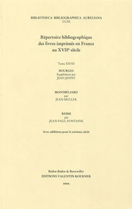 Répertoire bibliographique des livres imprimés en France au XVIIe siècle