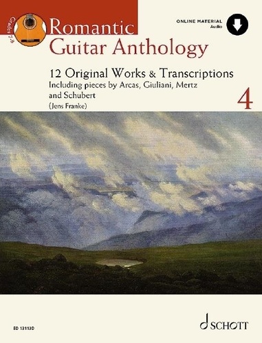 Jens Franke - Schott Anthology Series Vol. 4 : Anthologie de la guitare romantique - 12 Oeuvres originales et transcriptions. Vol. 4. Guitar..