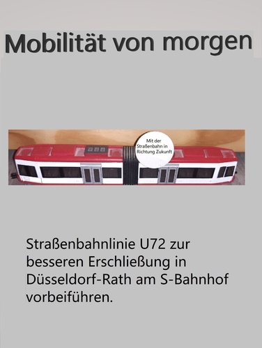 Straßenbahnideen in NRW. Neutrassierung der Linie U72 in Düsseldorf-Rath zum Erreichen des S-Bahnhofs