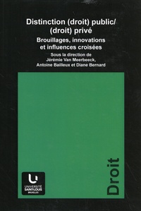 Jérémie Van Meerbeeck et Antoine Bailleux - Distinction (droit) public/(droit) privé - Brouillages, innovations et influences croisées.
