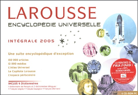  Larousse - Encyclopédie Universelle Larousse intégrale - 6 CD-ROM.