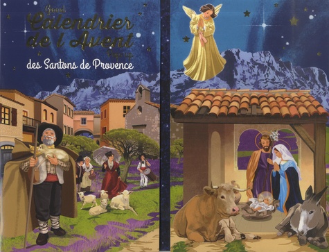 Grand calendrier de l'Avent pop-up des Santons de Provence. Avec son livret d'accompagnement