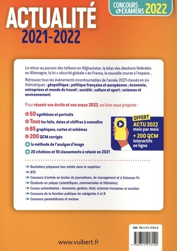 Actualité. Concours et examens  Edition 2021-2022 - Occasion