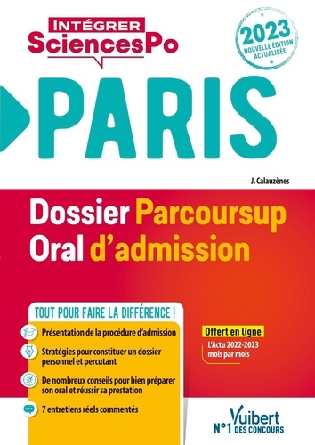 Dossier Parcoursup Oral d'admission  Edition 2023