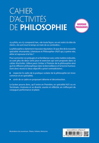 Cahier d'activités de philosophie 1re Tle  Edition 2020
