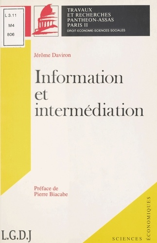 Information et intermédiation