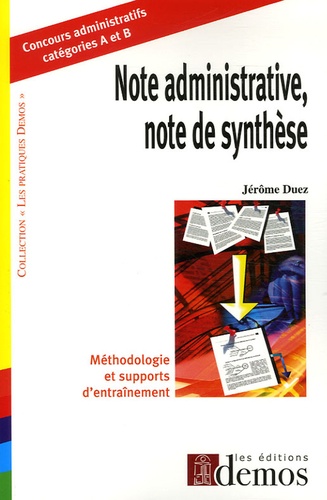 Jérôme Duez - Note administrative, note de synthèse.