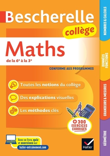 Bescherelle maths collège de la 6e à la 3e  Edition 2022