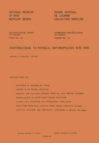 Contributions to Physical Anthropology, 1978-1980
