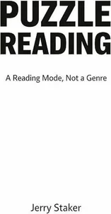 Book #6 – Puzzle Reading: A Reading Mode, Not a Genre