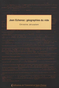 Jean Echenoz : géographies du vide