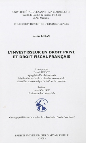 Jessica Ledan - L'investisseur en droit privé et droit fiscal français.