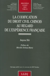 La codification du droit civil chinois au regard de l'expérience française