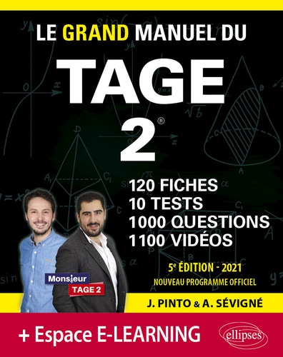 Le Grand Manuel du TAGE 2. 120 fiches, 10 tests, 1000 questions, 1100 vidéos  Edition 2021