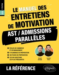 Le manuel des entretiens de motivation AST admissions parallèles