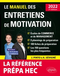 Le manuel des entretiens de motivation Prépa HEC