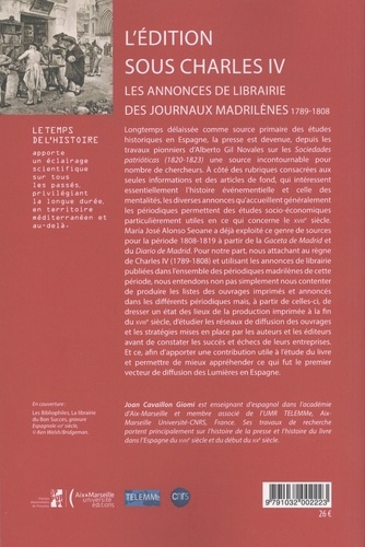 L'édition sous Charles IV. Les annonces de librairie des journaux madrilènes (1789-1808)