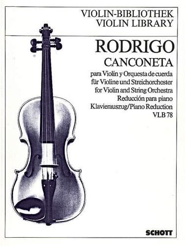 Joaquín Rodrigo - Cançoneta la majeur - violin and string orchestra. Réduction pour piano avec partie soliste..