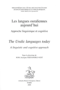 Les langues ouraliennes aujourd'hui : approche linguistique et cognitive