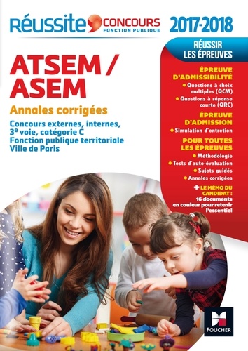 Jocelyne Guérin - ATSEM/ASEM annales corrigées - Concours externes, internes, 3e voie, catégorie C, Fonction publique territoriale Ville de Paris.