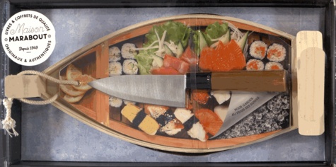 Jody Vassallo - Le coffret du maître sushi - Avec 1 bateau à sushi en bois et 1 couteau à grande lame.
