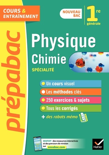 Prépabac Physique-chimie 1re générale (spécialité). nouveau programme de Première