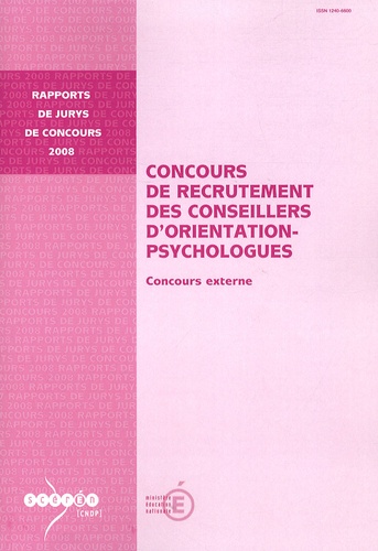 Joël Goyheneix - Concours de recrutement des conseillers d'orientation-psychologues - Concours externe.