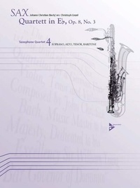 Johann Christian Bach - Quartett in Eb - op. 8, No. 3. 4 saxophones (SATBar). Partition et parties..