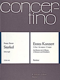 Johann franz xaver Sterkel - First Concerto C Major, op. 20 - op. 20. piano with 2 oboes, 2 horns and strings. Partition..