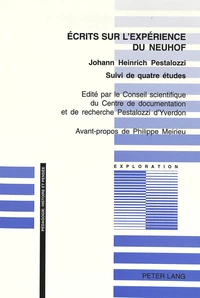 Ecrits sur l'expérience du Neuhof