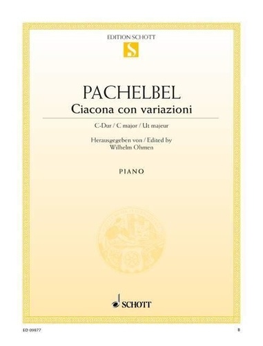 Johann Pachelbel - Ciacona con variazioni en do majeur - piano..